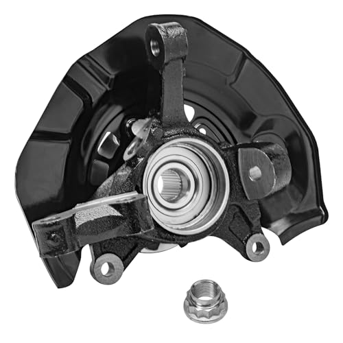 Detroit Axle - AWD Front Steering Knuckles & Wheel Hub Bearings + Outer Tie Rod Ends Replacement for 2004-2010 Toyota Sienna - size: 4SU48679/Kit