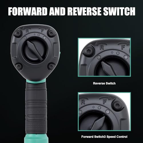 Dotool Air Impact Wrench 1/2 Inch Square Drive Heavy Duty 880 ft-Lbs Max Loosening Torque Output Pneumatic Impact Wrench Twin Hammer 7800RPM for Automobile Repair