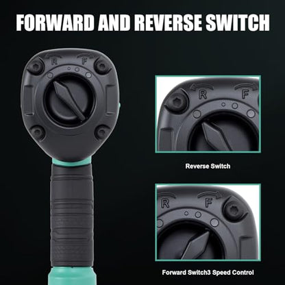 Dotool Air Impact Wrench 1/2 Inch Square Drive Heavy Duty 880 ft-Lbs Max Loosening Torque Output Pneumatic Impact Wrench Twin Hammer 7800RPM for Automobile Repair