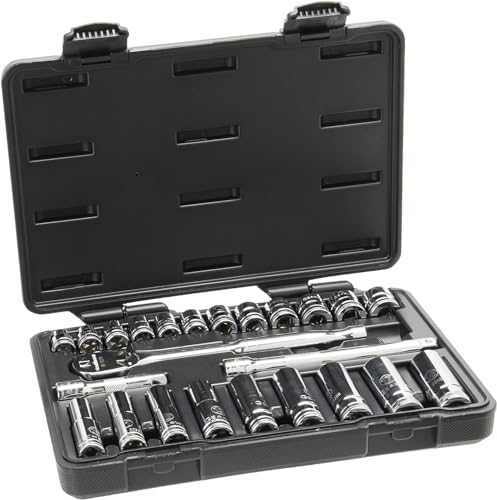 GEARWRENCH 24 Pc. 3/8" Drive 6 & 12 Pt. Mechanics Tool Set, Standard & Deep, Metric - 80559