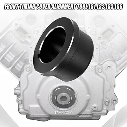 LS Timing Cover Alignment Tool,Front Rear Cover Alignment Tool Seal Installer Seal Kit for LS Series Engines Ls1 Ls2 Ls3 Ls6 Ls Lq4 Lq9 4.8 5.3 5.7 6.0 6.2 (Black) - color: BLACK