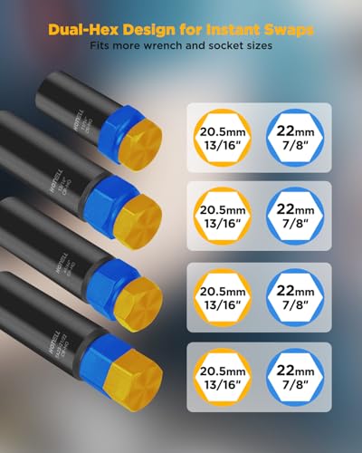 5/6/7/10/12 Spline Lug Nut Socket Set, 12 Pcs Locking Lug Nut Key | Cr-Mo Steel Universal Spline Lugnut Master Keys Kit, Wheel Lock Removal Tools for Aftermarket Car Maintenance and Auto Repair