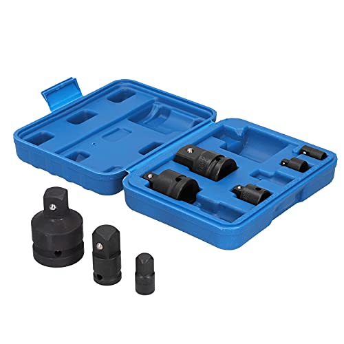 8PCS Pneumatic Sleeve Adapter Set with Toolbox, Strength Metallic Steel, Multi Function Repairing Tool, Includes Various Specifications for Vehicle Maintenance