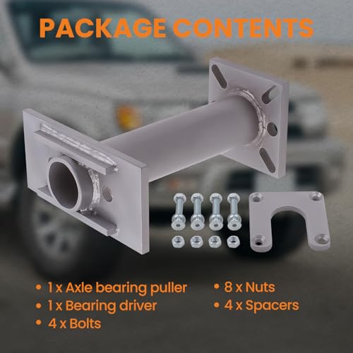 maXpeedingrods Rear Axle Bearing Puller and ABS Tone Ring Tool for Toyota 4Runner 1984-2002, Tacoma 1995-2018, Hilux 2004-2012, T100 1992-1997 with 40mm Bearing Driver - color: Silver
