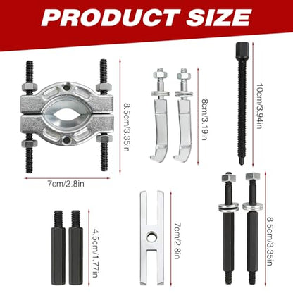 9PCS Heavy Duty Bearing Separator Puller Kit, Portable Wheel Bearing Removal Tool Set with ABS Storage Case