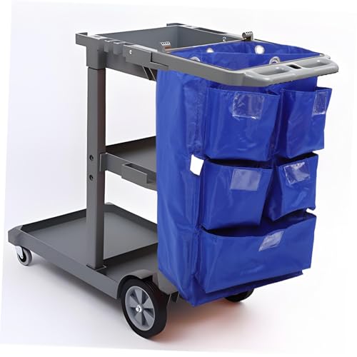 Janitorial Cleaning Bag Car Detailing Bag Organizer Strong Cleaning Trolley - color: Blue