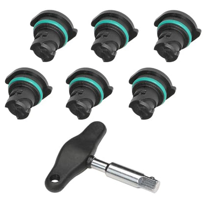 DPTOOL Oil Drain Plug 7 Pack Kit Compatible with GM Chevrolet Cadillac 2019-2021 Oil Pan Drain Plug with Oil Drain Plug Removal Tool Replace 12713651 55498782