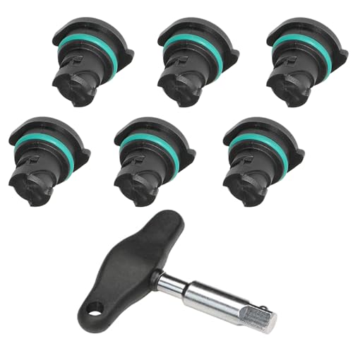 DPTOOL Oil Drain Plug 7 Pack Kit Compatible with GM Chevrolet Cadillac 2019-2021 Oil Pan Drain Plug with Oil Drain Plug Removal Tool Replace 12713651 55498782
