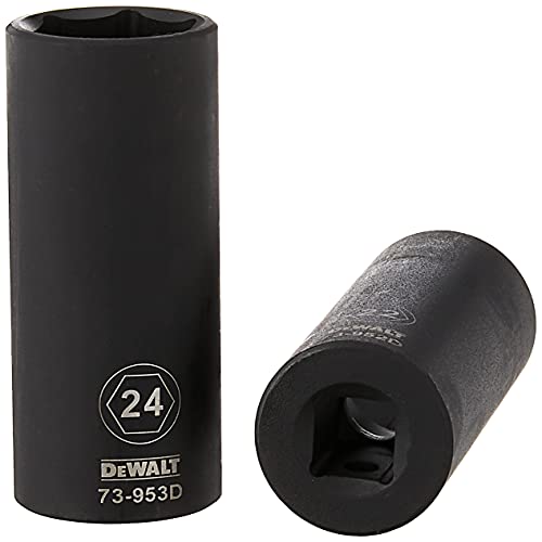 DEWALT DWMT74737 Tough Box 7PC mm 1/2 Deep Drive Impact Socket Set (Pack of 2) - size: One Size (Pack of 2), style: Metric