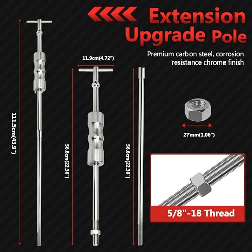 Inner CV Axle Puller Removal Tool with Slide Hammer & 48mm 63mm CV Joint Fork Adapter, Front Wheel Drive Axle Puller Slide Hammer Set (6pcs Set with eva Box) - size: 6pcs Set with eva Box