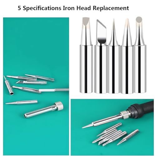 Electric Soldering Iron, Adjustable Temperature Soldering Iron Kit, 5pcs Solding Tips, Digital Multimeter Kit, Multi Tester, NCV, TRMS 6000 Counts, Smart Auto-Ranging, Voltage Tester