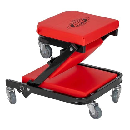 AFF 2-Way Mechanic Creeper & Shop Stool - Heavy Duty Garage Stool with Wheels Converts to Creeper - for Garage & Shop Use - style: 2-Way Creeper Seat