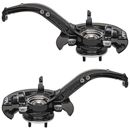 Detroit Axle - 2.4L Front Knuckles Tie Rods for 2003-2007 Honda Accord 2004 2005 2006 Steering Knuckles and Wheel Bearing Hub Assembly Outer Tie Rod Ends Replacement [Manual Transmission] - size: 4SU48821/Kit