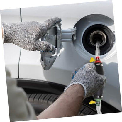 Cabilock 1Set Manual Hand Pump Transfer Pump with Hose Portable Gas Oil Water Siphon Pump Kit for Car Truck Boat and Transfer