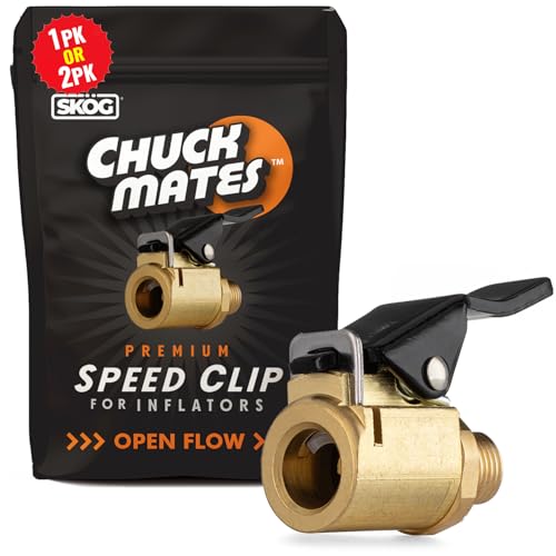 Chuck Mates Premium Quick-Connect Accessory for Tire Inflators (1-Pack) | Open-Type | Easy locking speed-clip | Ideal for portable inflators - size: 1 Pack Open-Type