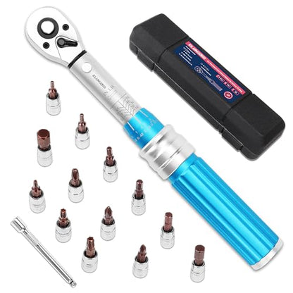 PRIDE&CRAFT 1/4 Torque Wrench Set 10-50 IN.LB (1-6NM) | Click Torque Wrench For Bicycle,Scope Mounting, Gunsmithing and Maintenance