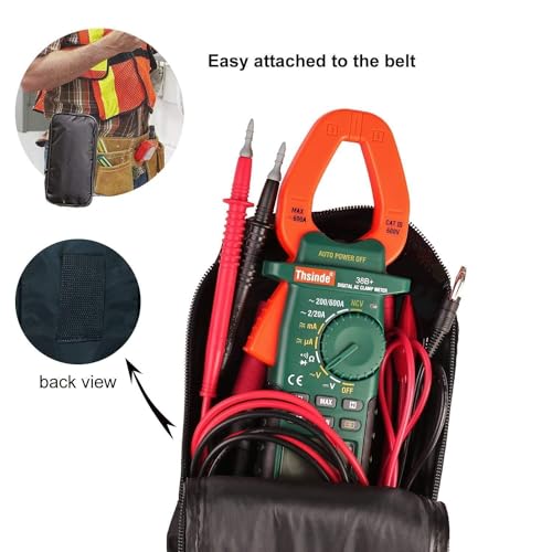 Digital Clamp Meter 2000 Counts, Multimeter Amp Meter with Storage Bag AC/DC Volt AC/DC Current Ohm Diode Resistance Test Voltage Tester
