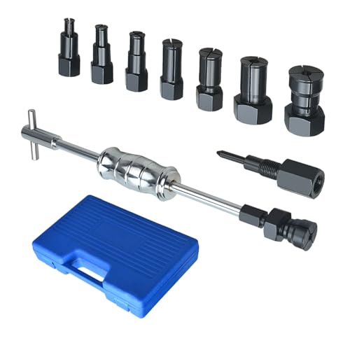 12PCS Blind Hole Collet Bearing Puller Set, Internal Bearing Extractor Puller Kit, Slide Hammer Bearing Puller Set with Expandable Collets 8-32MM Insert Bearing Remover Tool Set