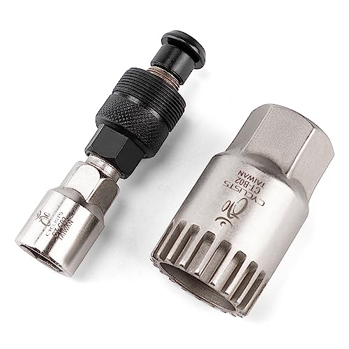 Bike Bicycle Bottom Bracket Removal Sleeve Tool,Bike Bicycle Crank Puller, Crank Removal Tool Set for Mountain and Road Bikes (CT-B02+ CT-C02) - style: CT-B02+ CT-C02