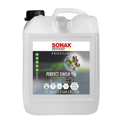SONAX Perfect Finish 5L | Scratch and Swirl Remover Polish | Machine Compound | Paint Correction Polish | High Gloss | Black Paint Polish | No Fillers Paint Correction | 224500 - size: 169.1 fl. oz.
