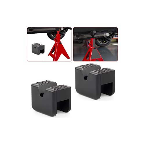 BELOMI Jack Stand Pads, 2 Pcs 3 Ton Jack Pad Adapter, Universal Rubber Slotted Frame Rail Pinch Welds Protector Pad for Jack Stand Support Lift, Car Accessories for Sedan, SUV and More - size: 2 Pcs
