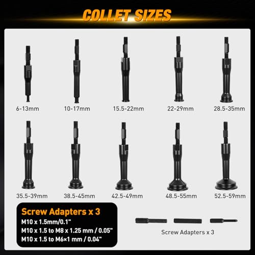GOOACC 16pcs Blind Hole Bearing Puller Kit, Slide Hammer Pilot Insert Inner Internal Removal Tool Blind Hole Collet Bearing Set, Heavy Duty Blind Bearing Race and Seal Puller Extractor Kit with Case - color: 16pc Blind Hole Bearing Puller Red