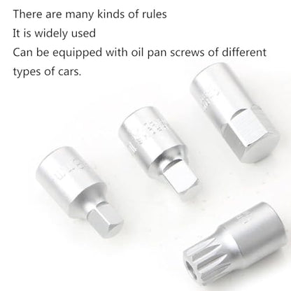 H17 Oil Sump Drain Plug Socket Wrench 3/8'' Drive Auto Repairing Transmission Gearboxes Screw Wrench Drain Plug Socket 3/8 - color: B