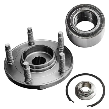 Detroit Axle - 2pc Front Steering Knuckle Kit for 2005-2012 Ford Escape 2005-2011 Mazda Tribute Mercury Mariner, Driver Side Steering Knuckle, Wheel Bearing Hub Replacement - size: 2UW471877/Kit