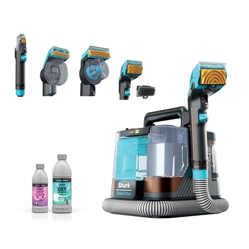 Shark StainStriker HairPro Portable Carpet, Upholstery and Area Rug Cleaner with Pet Mess and Hair Tools, Self Cleaning, Perfect for Car Interiors, 4 and Solution, Copper, PX251 - style: StainStriker w/ HairPro + 4 Tools