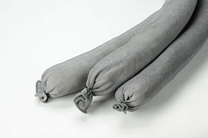 Aabaco Absorbent Socks, Water Socks, Oil & Chemical Spills, 3"x48", 10 Pack | 10 gallons total; flood socks for drains, doorways & spill mats; warehouse & industrial use