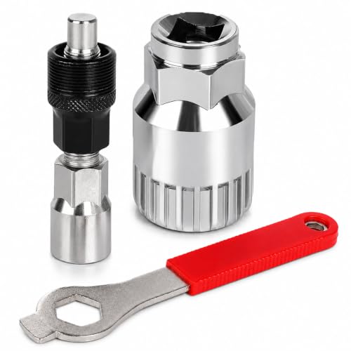 Bike Crank Puller Tool, Bicycle Crank with Bottom Bracket Removal Tool | Square Taper Crank Remover with 20-Tooth Bottom Bracket Removal Tool and 16mm Spanner for MTB, Road Bike