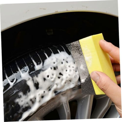 Luxshiny 6pcs Tire Shine Applicator Pads Set EVA Foam Polishing Sponge for Car Wash Detailing Waxing for Auto Cleaning