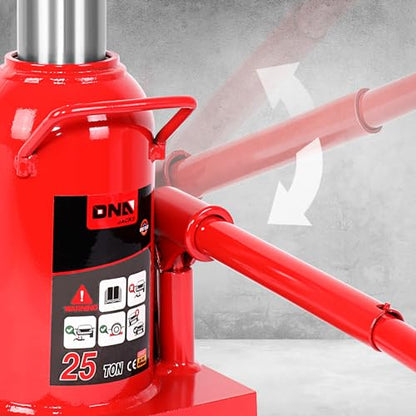DNA Motoring 25 tons / 55115 lbs Lifting Automotive Welded Hydraulic Bottle Jack for Repair Vehicle, Pickup, Truck, w/Manual Handle, Red,TOOLS-00363 - color: red, style: 25 ton