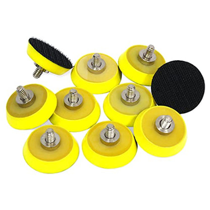 Ouya 10PCS M6 Thread 1" Velcro Backing Pad Hook and Loop Plate for Air Sander and Dual Action Car Polisher Pack - color: M6, size: 1 Inch Plate