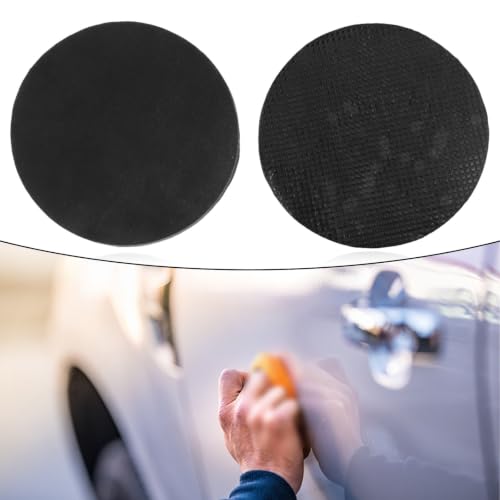 2pcs 6 Inch Clay Bar Sponge Pads for Car Detailing - Cleaning Disc to Remove Grease Rust Stains - Reusable Washable Applicator for Auto Paint Care Black