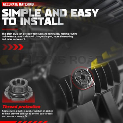 1 Set Engine Oil Pan Drain Plug with Install Tool Compatible with BMW 228i 328i 320i 428i 528i X1 X3 Z4 (Replaces 11137605018) - color: Oil Pan Drain Plug with Tool