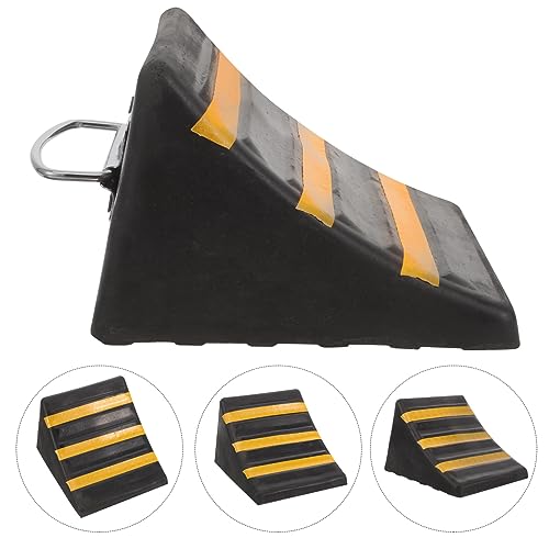 Happyyami Car Automotive Wheel -skid Blocks Oil Changing Ramps Tyre Saver Stoppers Vehicle Wheel Chocks Wheel Chocks for Travel Trailers Chock Block for Truck Heavy Wheel Rubber Tire