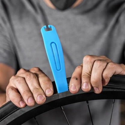 Cycle Tire Levers Compact Portable Ergonomic Rim Safe Scratch Free | Cycle Tyre Repair Tool for Road Mountain Bike Bicycle Cycling Outdoor Quick Removal Repair Maintenance Tool Kit Compact - color: B