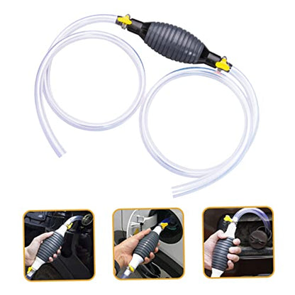 Manual Oil Transfer Pump Kit Hand Hose for Fuel Water Durable Reusable Design Excellent Suction for Cars Outdoor Use Lightweight Portable Siphon Tool