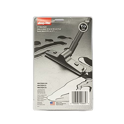 Shop-Vac 9066500 Deluxe Floor Nozzle, 12 Inch x 1.25 Inch Diameter, Includes Brush And Squeegee, Ideal For Wet and Dry Surfaces
