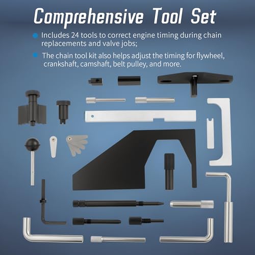 24PCS Engine Camshaft Holding Crankshaft Alignment Timing Tool Kit | Compatible with Ford Mazda 1.4 1.6 1.7 1.8 2.0 2.3 L