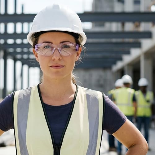 G & F Products 13016-NEW Safety Goggles, 99% Protection Against UV-A, B & C Rays, Impact & Ballistic Resistant, Clear Lenses, 12 Pack - style: Clear Lens 12 Pack Safety Glasses