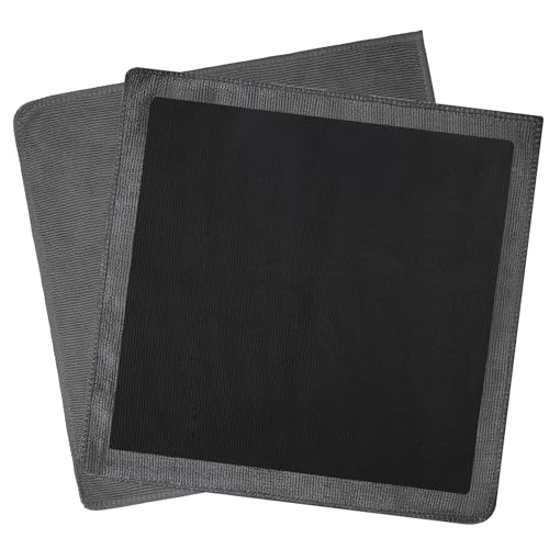 Clay Towel 2 Pack 12 x 12 Inch, Gray Clay Bar Towel for Auto Detailing Microfiber Car Cloth Cleaner Automotive for Car Detailing - color: Gray