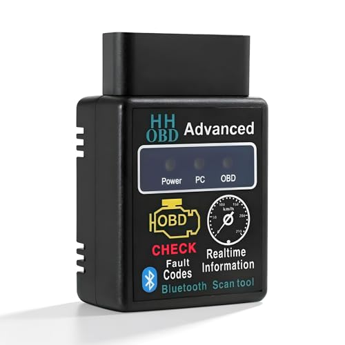 Bluetooth OBD2 Scanner for Car, Wireless OBDII Code Reader Auto Engine Fault Diagnosis Tester, Professional OBD2 Bluetooth Scan Tool Vehicle Interface Adapter for Phone and PC