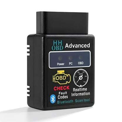Bluetooth OBD2 Scanner for Car, Wireless OBDII Code Reader Auto Engine Fault Diagnosis Tester, Professional OBD2 Bluetooth Scan Tool Vehicle Interface Adapter for Phone and PC