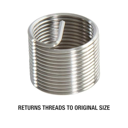 OEMTOOLS 25644 M14-1.25 Fix-A-Thread Spark Plug Saver Inserts Kit, Metric, Restores Damaged Threads for Automotive Repair, Includes Stainless Steel Inserts for High-Demand Applications - style: M14 Helical Inserts
