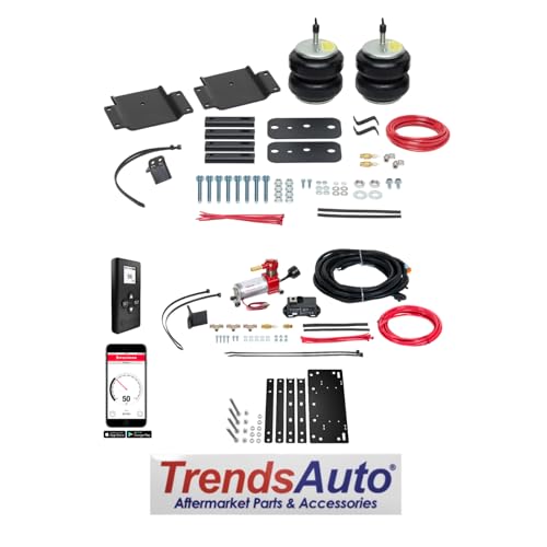 TrendsAuto Firestone Airide Rear Ride-Rite Air Spring Kit and Single Path Standard Compressor Kit fits 2007-2021 Tundra | Easy Installation | Includes TrendsAuto Decal - size: 2007-2021, style: Single Path