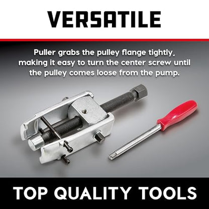 Powerbuilt Power Steering Pulley Remover Tool Set, Jaws Lock for Easy Removal, Storage Case - 648644 - style: 3 Piece