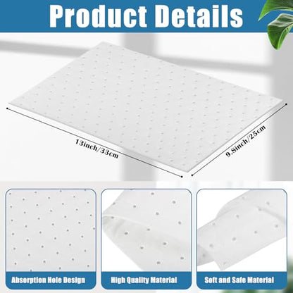 50 Pcs Oil Absorbent Pads, 9.8 x 13 Inch Oil Spill Mat, Oil-Only Absorbent Mat Pad, Heavy Weight Absorbing Sheets Oil Pads, Universal Absorbing Mat for Home Garage Basement, White