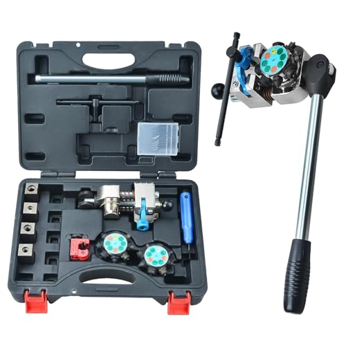 Angchun Brake Line Flaring Tool Kit, 45 & 37 Degree Flaring Tool Set, Single Bubble Double Flare Tool Kit for Brake Lines, Professional Brake Flare Tool Kit for 3/16" 1/4" 5/16" 3/8" Tubes - size: 45 & 37 Degree Flaring Tool Set